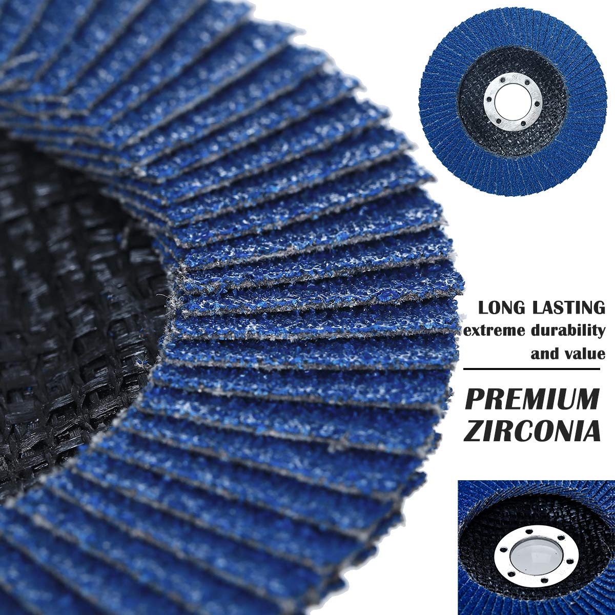 28 Pack 4-1/2 Inch Flap Discs for Angle Grinder - 80 Grit Type 27 Sanding Discs - Ideal for Metal Grinding, Wood Sanding & Surface Preparation