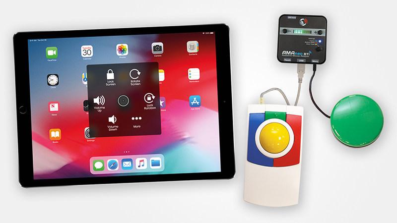 AMAneo BTi Assistive Mouse Adapter for iOS - Wireless Bluetooth Mouse Controller for iPad & iPhone | Perfect for Gaming, Graphic Design & Accessibility Needs