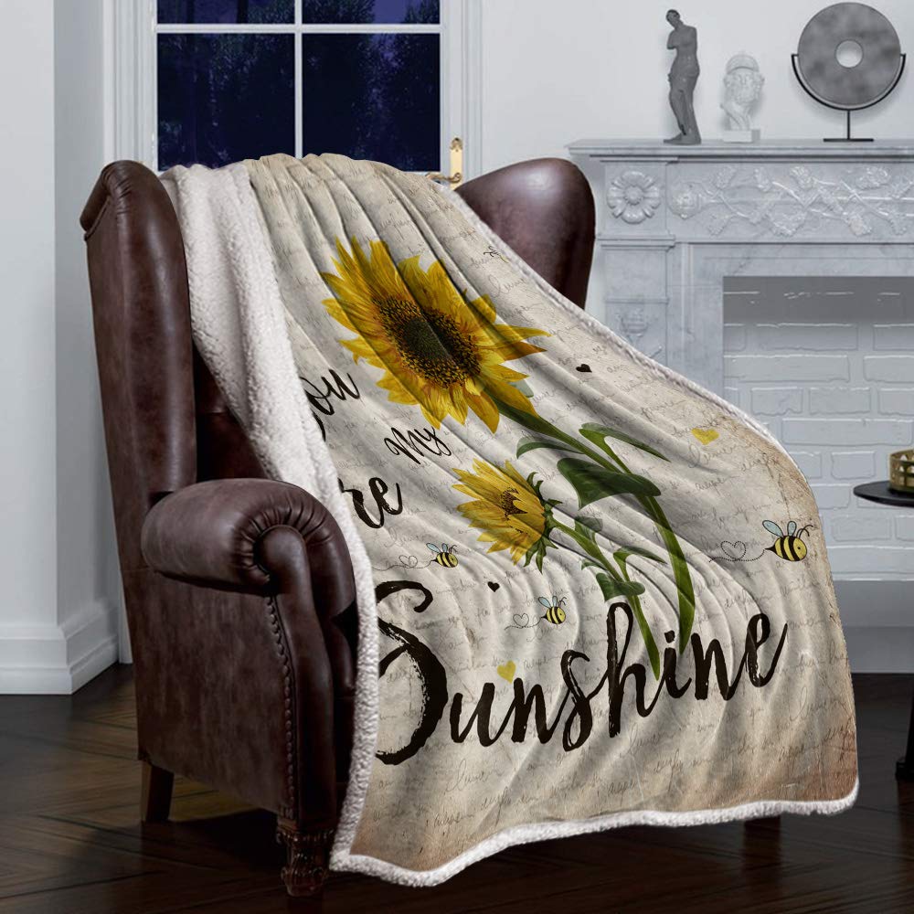 Sherpa Fleece Blanket - Soft Cozy Luxury Reversible Plush Throw 50