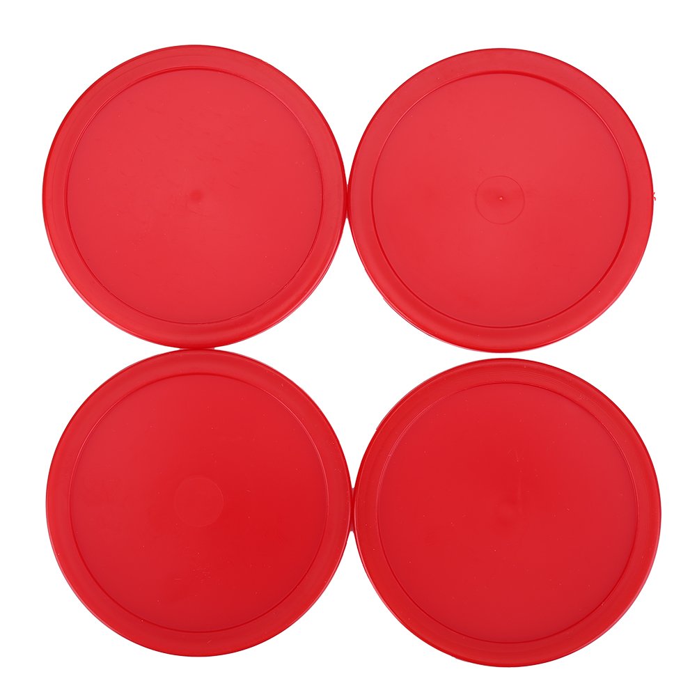 VBESTLIFE 2-Pack Plastic Air Hockey Pushers with 4 Pucks & 2 Green Replacement Pads - Perfect for Family Game Nights, Arcade Tables, and Indoor Hockey Fun