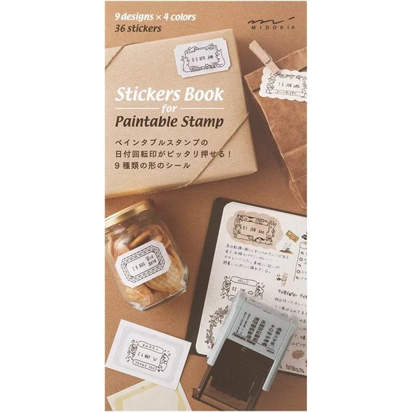 Rolling Paintable Stamp Sticker Book - Creative DIY Craft for Kids & Adults | Midori DESIGNPHIL | Perfect for Scrapbooking, Journaling & Gift Wrapping