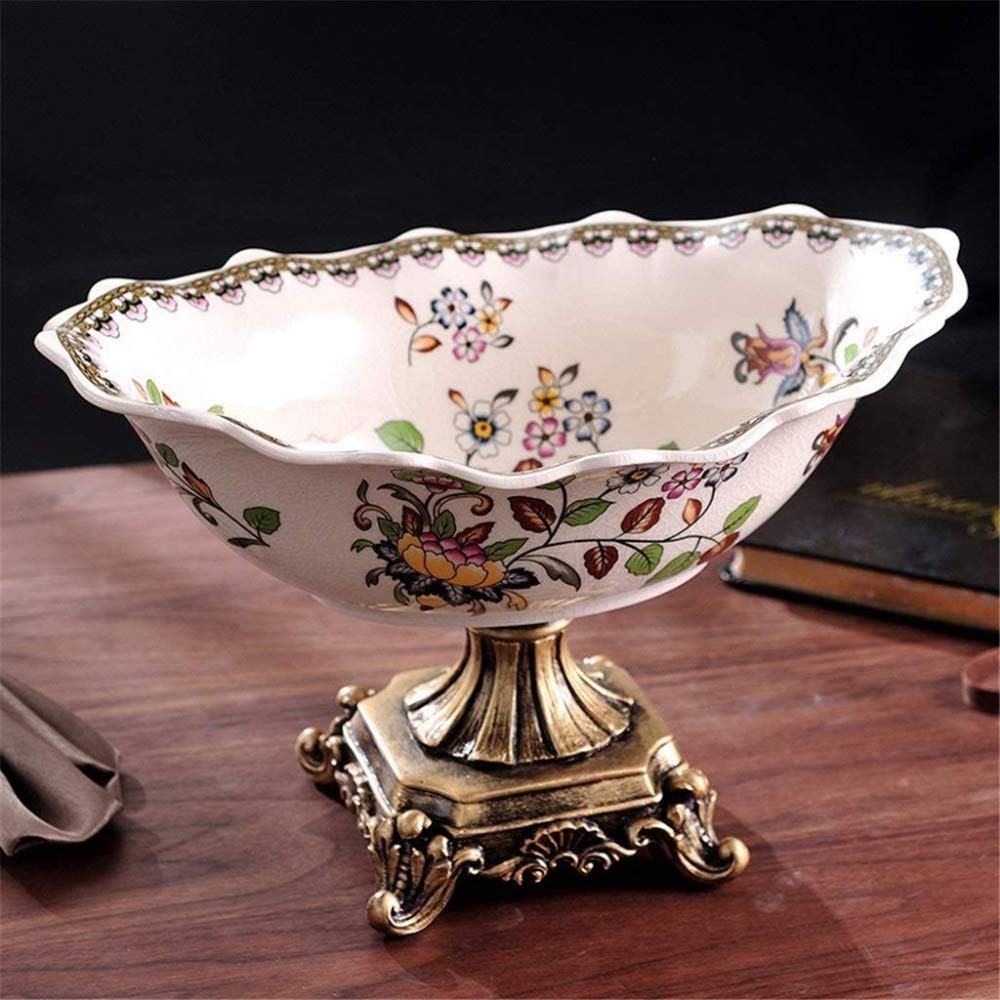 Qiuqiu Compote - Traditional European Ceramic Fruit Bowl for Home Decor, Living Room, Coffee Table, Dining Table - Perfect for Fruit Display and Creative Centerpiece
