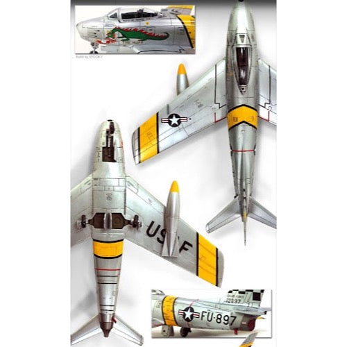 1/72 Scale F-86F Sabre Korean War Fighter Model Kit - Academy 12546 - Perfect for Collectors, History Enthusiasts & Model Builders
