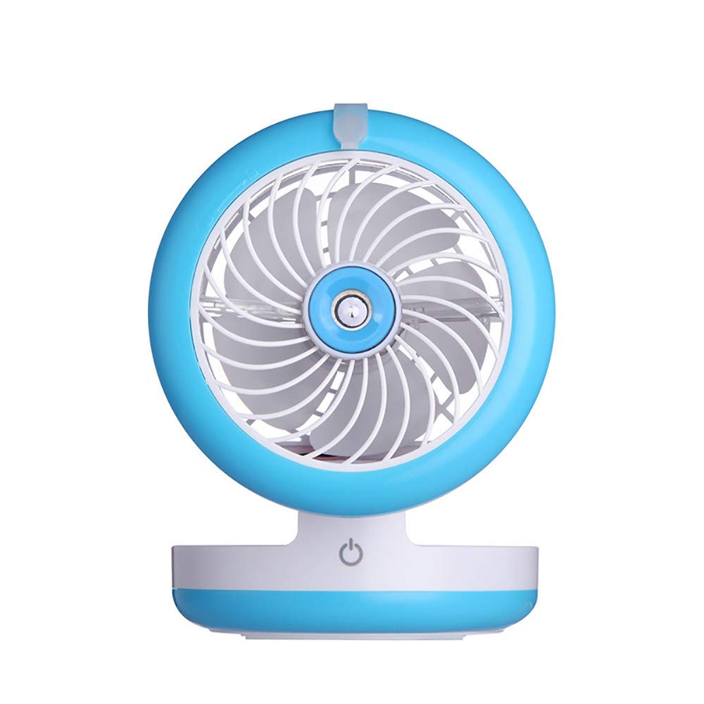 USB Mini Spray Fan with Humidifier - Portable Desktop Cooling Fan for Home & Office - Blue | Perfect for Personal Cooling, Beauty Mist, and Workspace Comfort