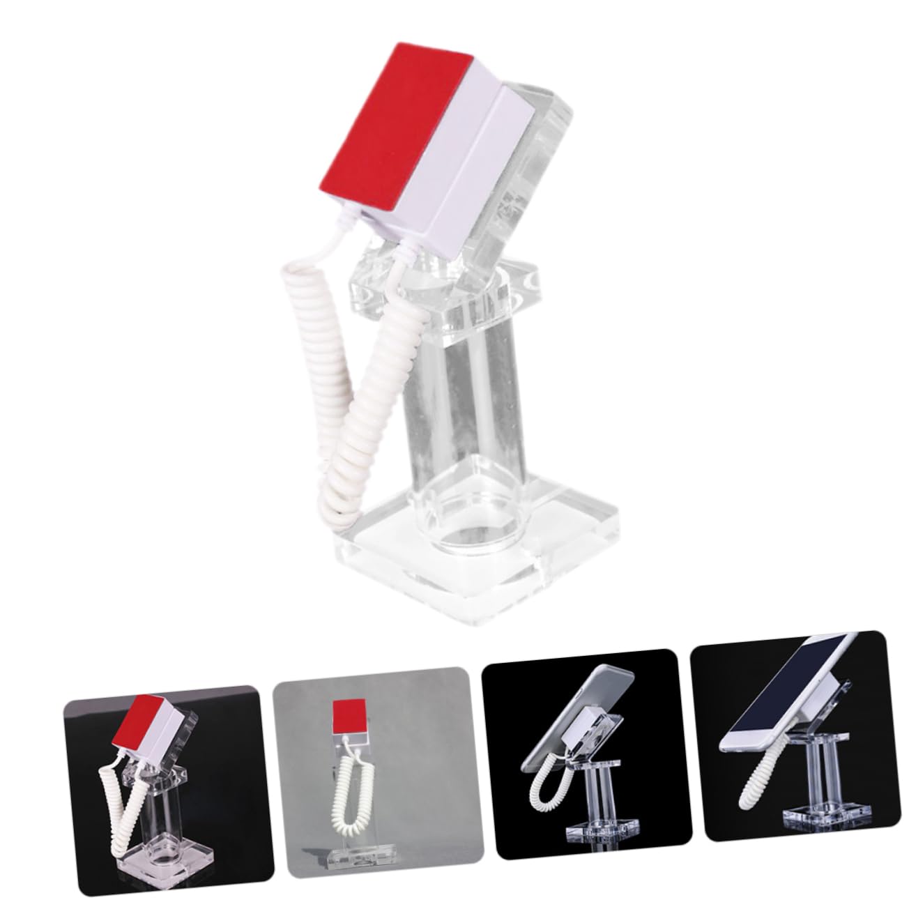 Universal Acrylic Cell Phone Stand Holder - Adjustable Anti-Slip Mobile Phone Bracket for Desk Display | Perfect for Home Office, Video Calls & Hands-Free Viewing