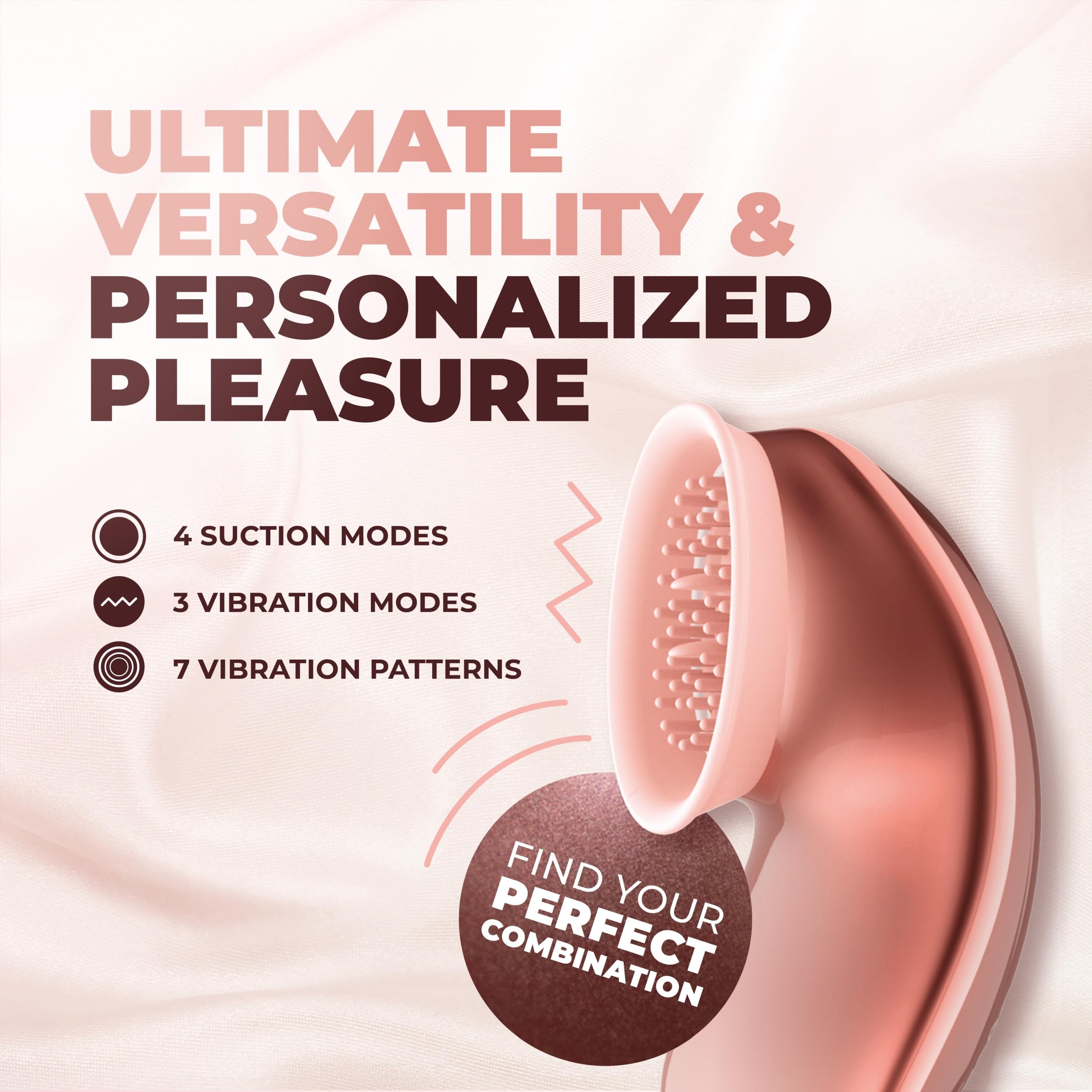 Shots Twitch Hands - Free Suction & Vibration Adult Toy (Rose Color, 222g) for Couples Play & Sensual Massage