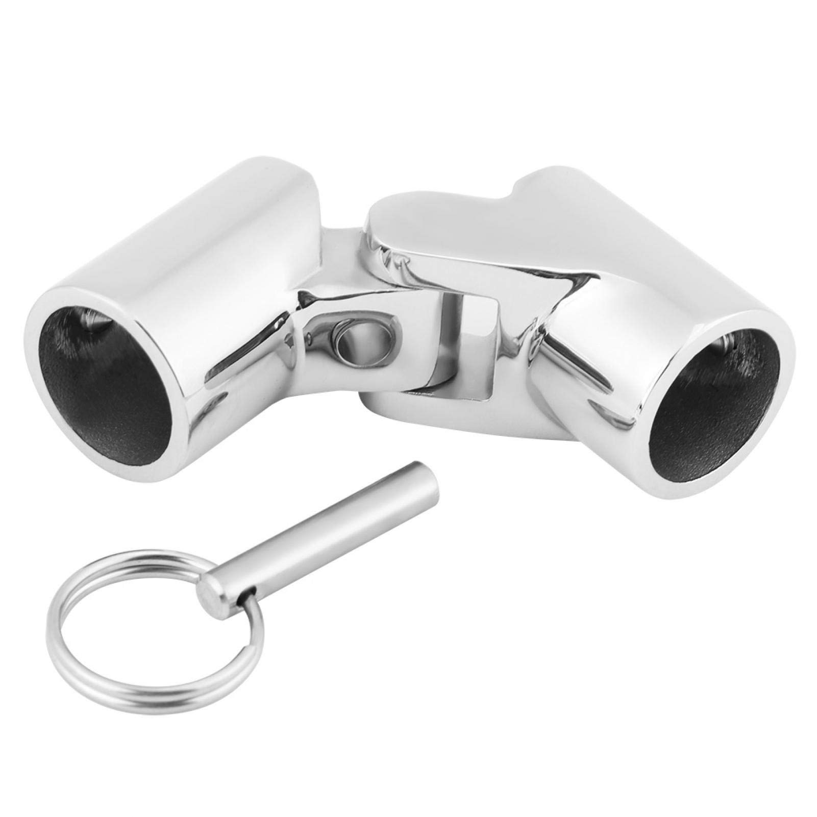 316 Stainless Steel Marine Boat Handrail Fitting - 22mm Folding Coupling Tube Pipe Connector for Boats & Yachts | Durable Boat Hardware for Deck Railings & Marine Applications