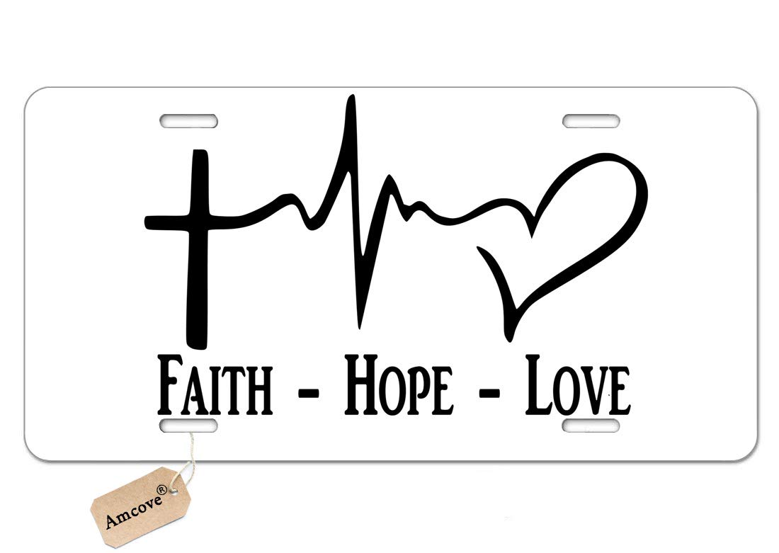 Faith Hope Love License Plate Cover - 12