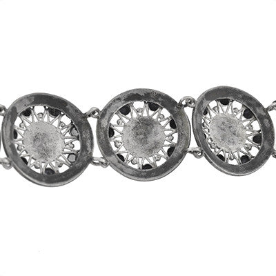 Vintage Art Deco Continental Silver Handwrought Link Bracelet - Elegant Antique Jewelry for Women - Perfect for Evening Wear, Special Occasions & Gift Giving