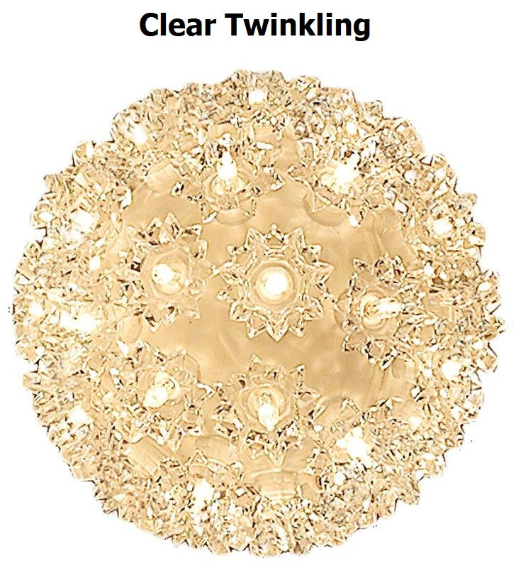 (Twinkle) 6 inch Starlight Sphere lit with 50 Twinkling Clear lights