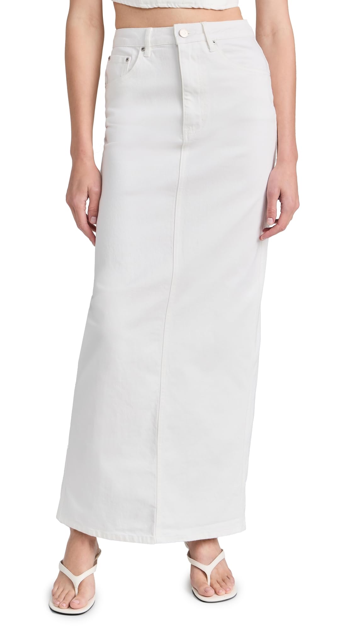 AFRM Women's Amiri Maxi Pencil Skirt with Back Slit - Elegant Bodycon Stretch Midi Skirt for Office, Party & Formal Events | Trendy High Waist Work Skirt for Women