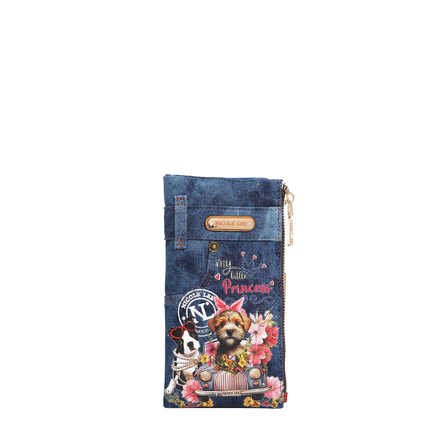 DENIM AMANDA 2-Piece Bifold Wallet for Women - Genuine Leather Credit Card Holder with RFID Protection - Perfect for Everyday Use, Travel & Gift Giving