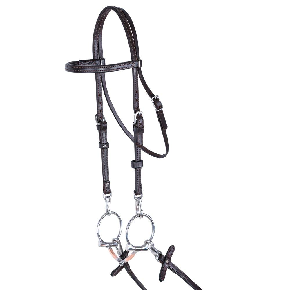 Victor Supreme Stainless Steel Arabian Horse Training Bridle – Dark Color | Quick-Change Adjustable Design | Premium Leather with Stainless Steel Hardware | Perfect for Dressage, Trail Riding & Training Sessions