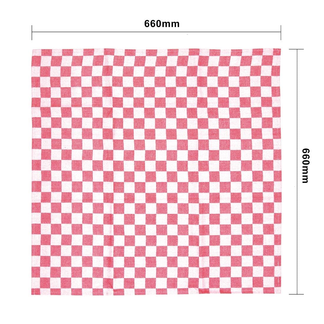 Premium Red Pattern Chef Tea Towel - Absorbent Kitchen Towel for Cooking, Baking & Dish Drying - Ideal for Home & Restaurant Use