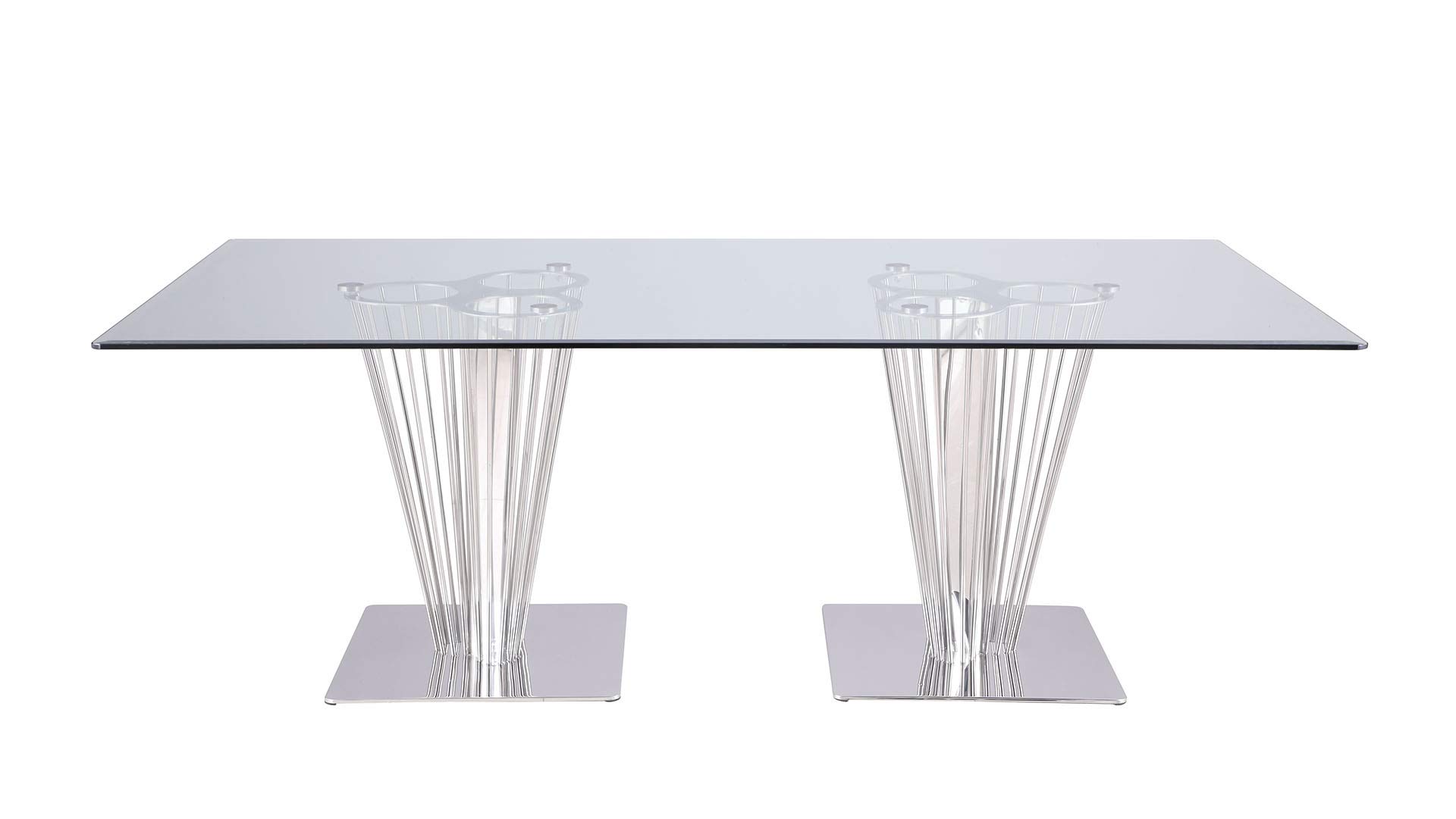 Fiona Modern Silver Dining Table - Elegant & Durable for Small Spaces, Compact Kitchens, and Cozy Dining Rooms