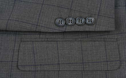 Alessandro Vitello by Renoir Slim Fit Double Breasted Suit - Size 44 | Premium Italian Wool Business Attire for Weddings, Office & Formal Events