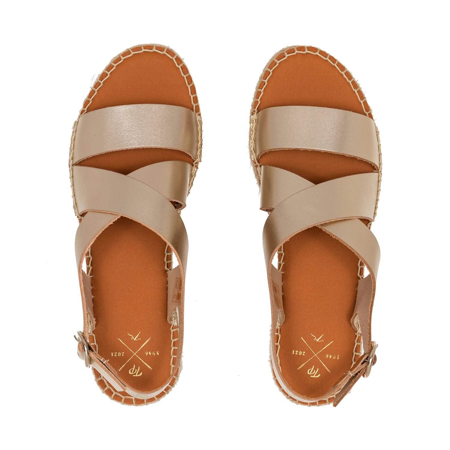 Women's Plain Leather Platform Espadrilles - Comfortable Summer Wedge Sandals for Casual Outings & Beach Vacations