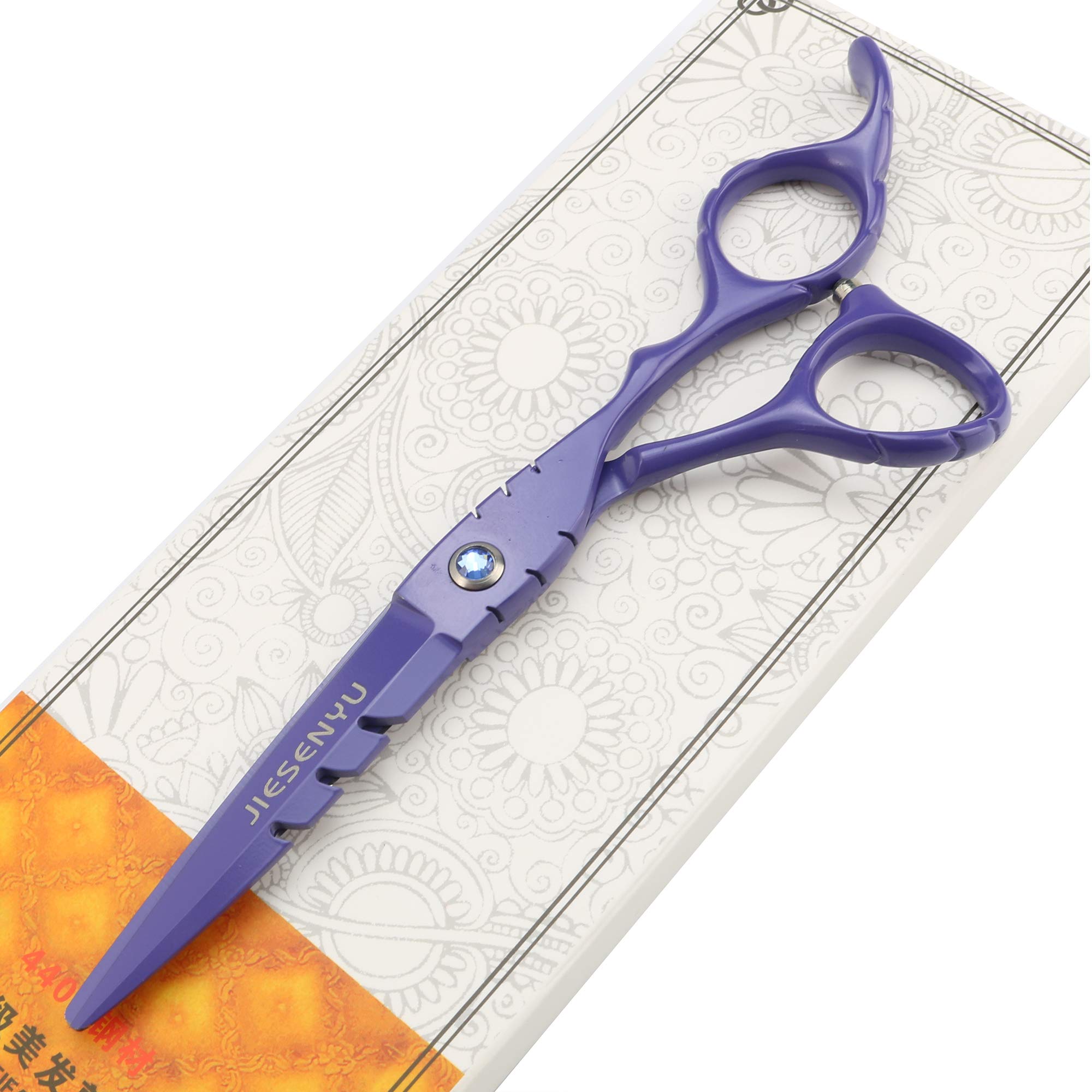 JIESENYU Professional 6 Inch 440C Stainless Steel Barber Scissors Set - Hair Cutting Shears, Thinning Scissors & Flat Scissors for Salon & Home Hairdressing | Perfect for Stylists & DIY Haircuts
