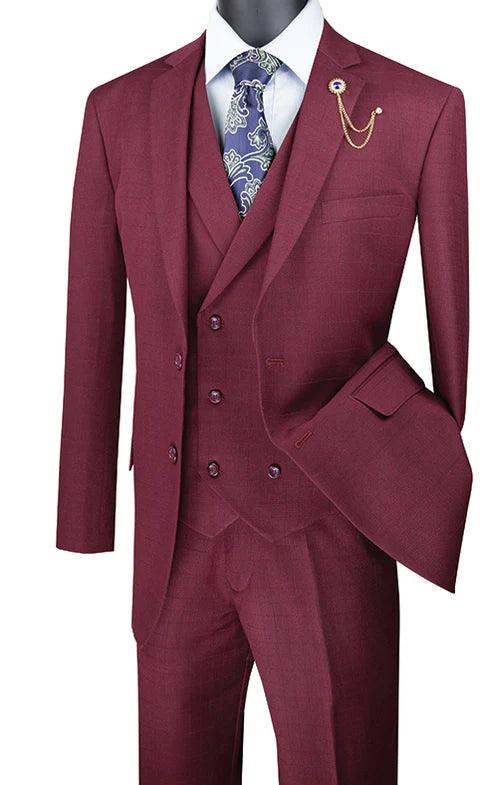 Premium Burgundy Executive Suit for Men - Business Formal Wear for Office, Weddings & Special Events