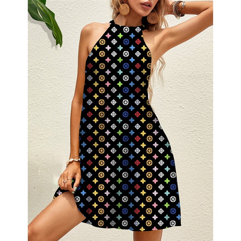 Boho Beach Sundress for Women - Flowy Summer Maxi Dress with Pockets, Perfect for Beach Vacation, Pool Party & Casual Outings