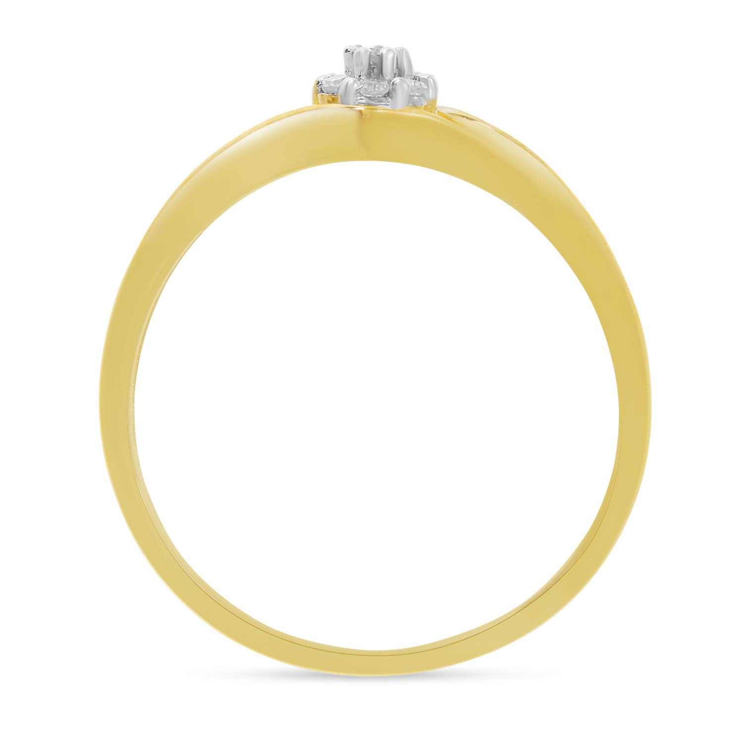 10K Yellow Gold Diamond Cluster Ring for Women - Elegant Wedding, Engagement & Anniversary Jewelry Gift - Perfect for Special Occasions & Everyday Wear