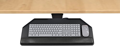 Ergonomic 1CC Keyboard Tray with Articulating Arm - Adjustable Height & Angle for Comfortable Typing - Perfect for Office, Gaming & Home Workspace Setup