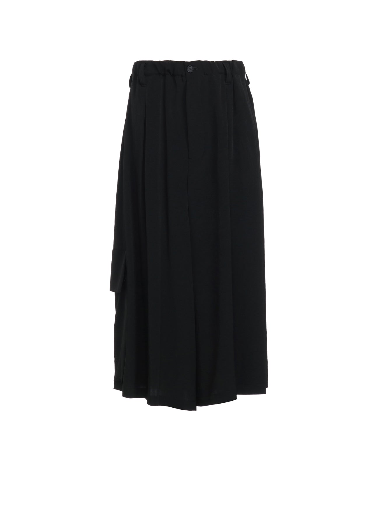 Stylish Crepe de Chine Cropped Wide Pants with Gusseted Flap Pockets - Comfortable & Trendy Women's Trousers for Work, Travel & Casual Outfits