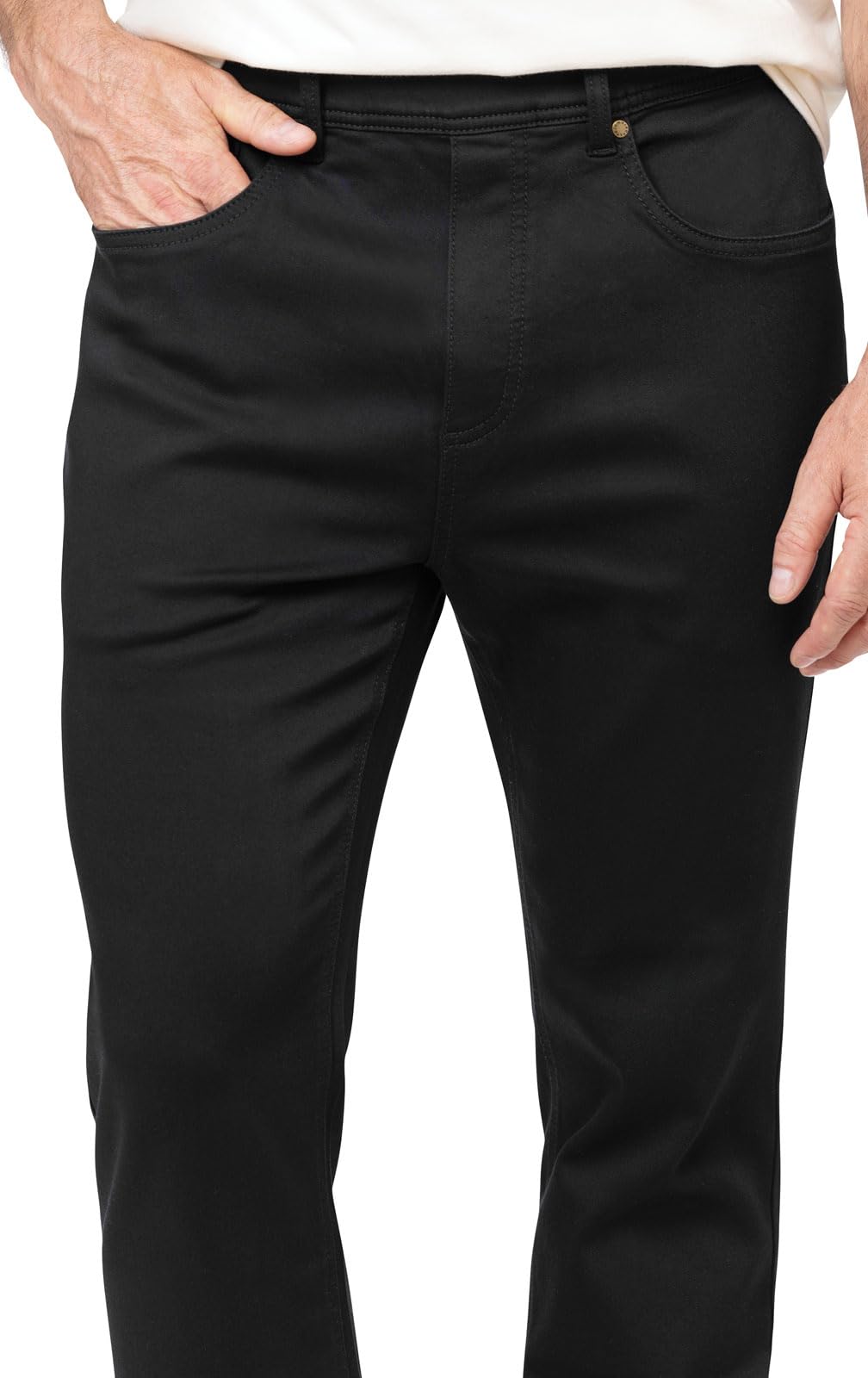 **Men's Stretch Denim Pajama Jeans - Elastic Waist Pull-On Jeans for Men - Slim Straight Comfort Pants - Perfect for Lounging, Travel & Casual Wear**