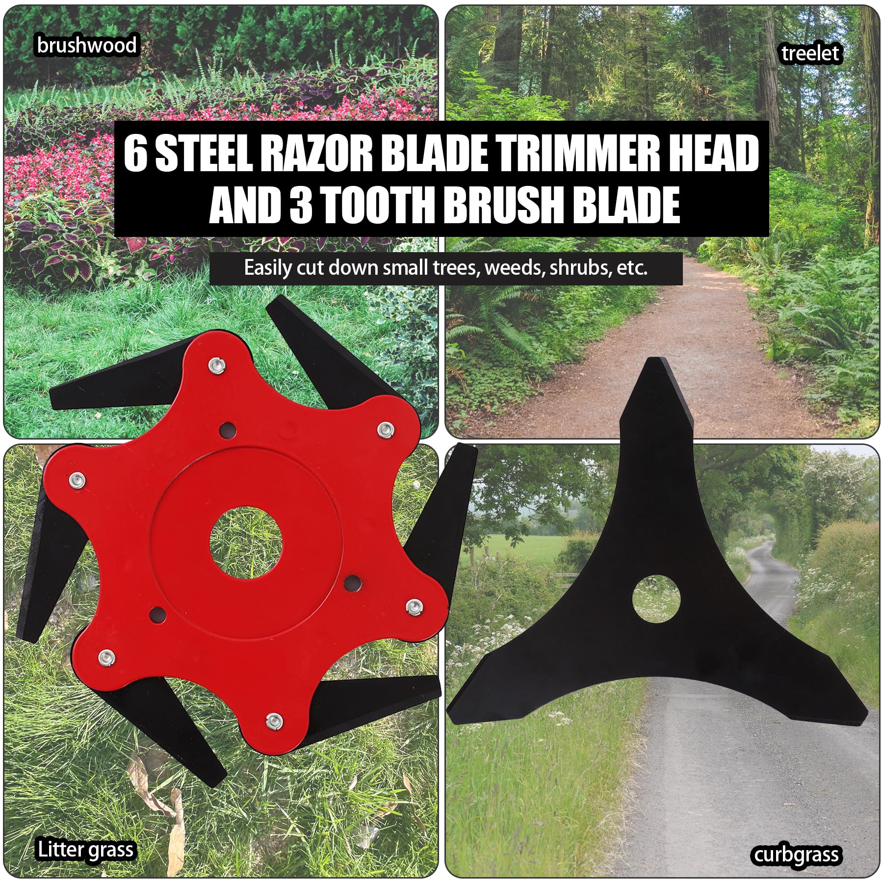 6 Steel Razor Trimmer Head & 10