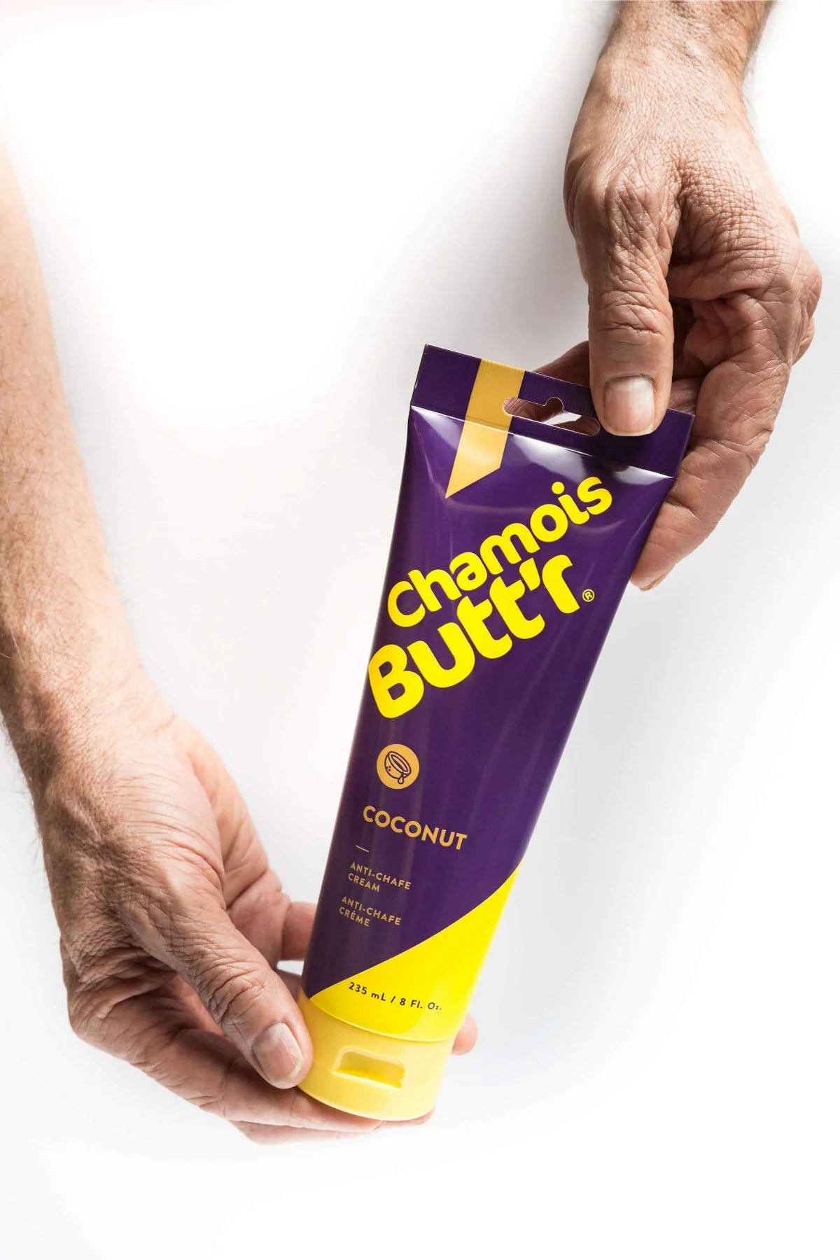 Chamois Butt'R Coconut Anti-Chafe Cream 8oz Tube - Prevent Cycling & Running Chafing, Saddle Sores & Skin Irritation