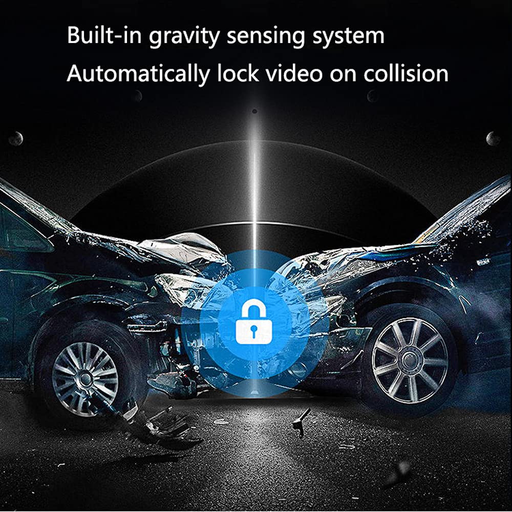 5 Inch Mirror Dash Cam with 1080P Triple Lens, IPS Touch Screen & Night Vision - Car DVR Driving Recorder with Parking Monitor, Loop Recording - Perfect for Night Driving, Parking Safety & Road Trip Recording