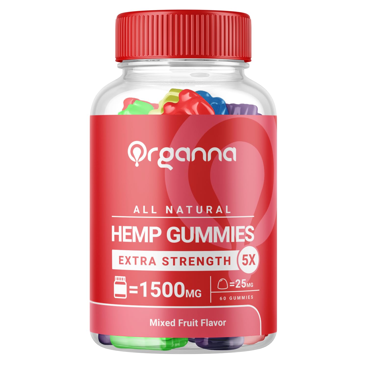 Organna Hemp Gummies - Premium Hemp Extract Supplement with Advanced Formula (60 Count) | Stress Relief & Sleep Support | Vegan, Non-GMO, Natural Relaxation Aid for Daily Wellness