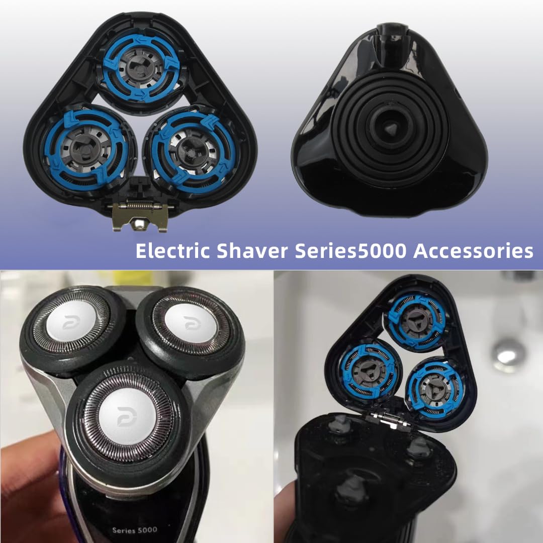 Upgraded Replacement Electric Shaver Head for Philips S5077 - Compatible with Philips Norelco Series 5000 Shavers - Perfect for Travel & Daily Shaving