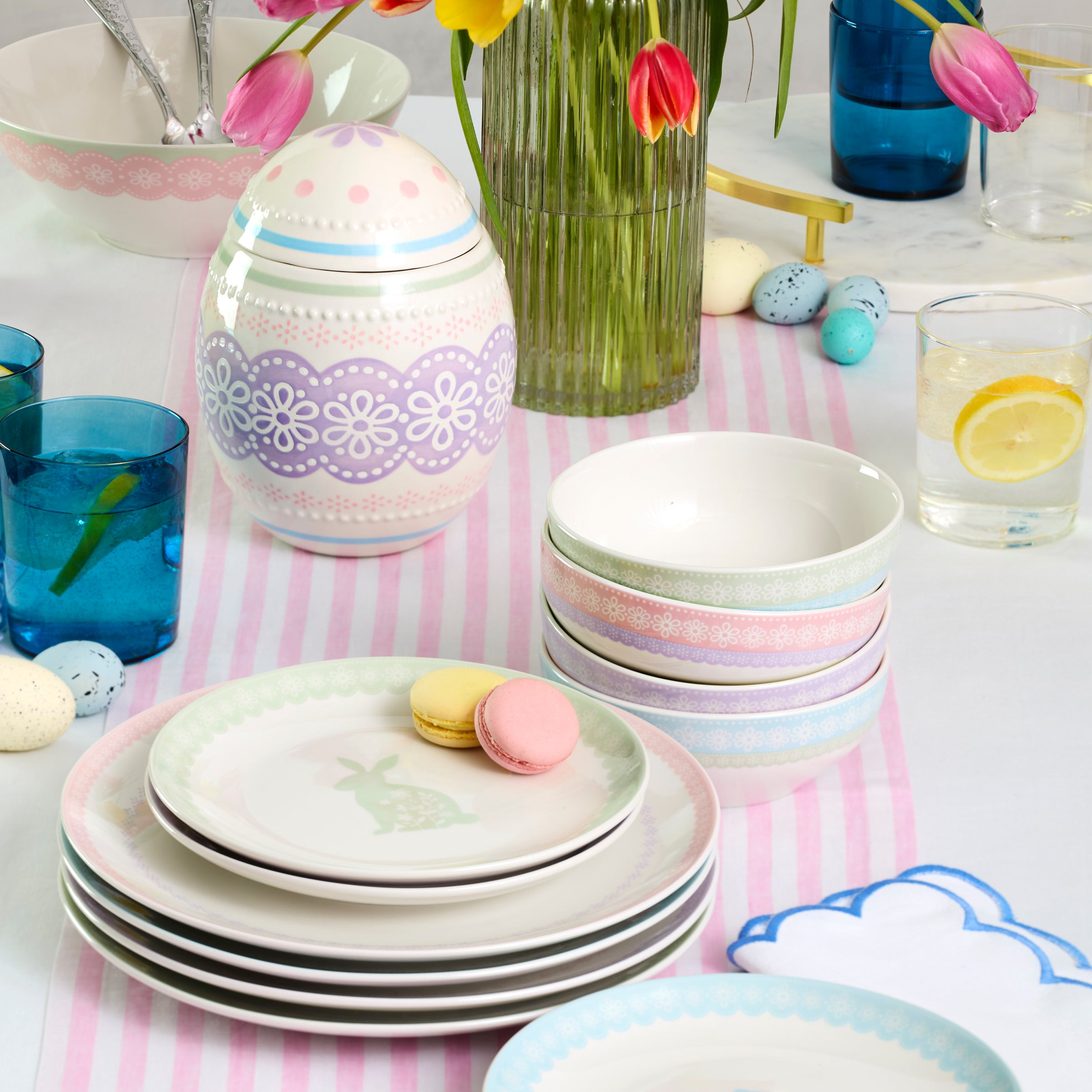 Bunny Hop 4-Piece All-Purpose Bowl Set - Durable & Versatile for Serving, Mixing, and Food Prep - Perfect for Kitchen, Dining, and Entertaining