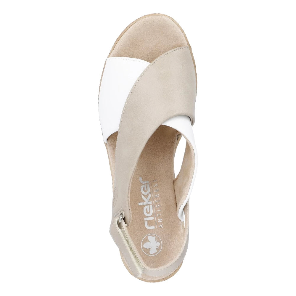 Rieker Women's Comfort Shoes 61975 in Cream - Stylish & Lightweight for Work, Walking & Everyday Wear