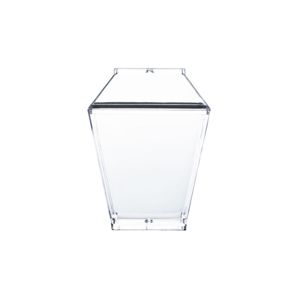 7 oz. Square Plastic Cups with Lids - 8 Pack | Durable & Reusable Party Cups for Drinks, Cocktails, and Beverages at Home, Office, or Outdoor Events