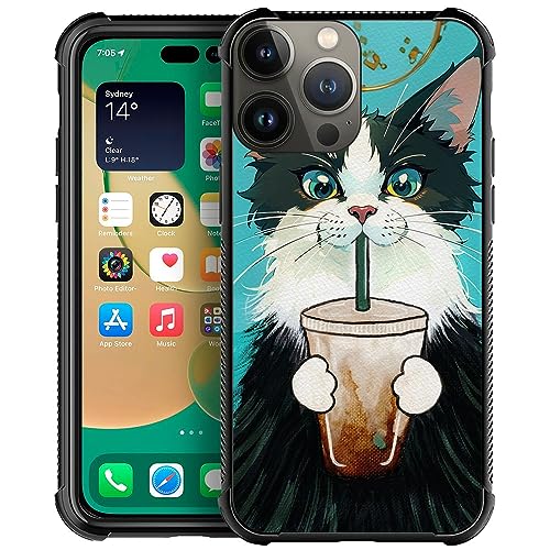 Cat Drinking Coffee