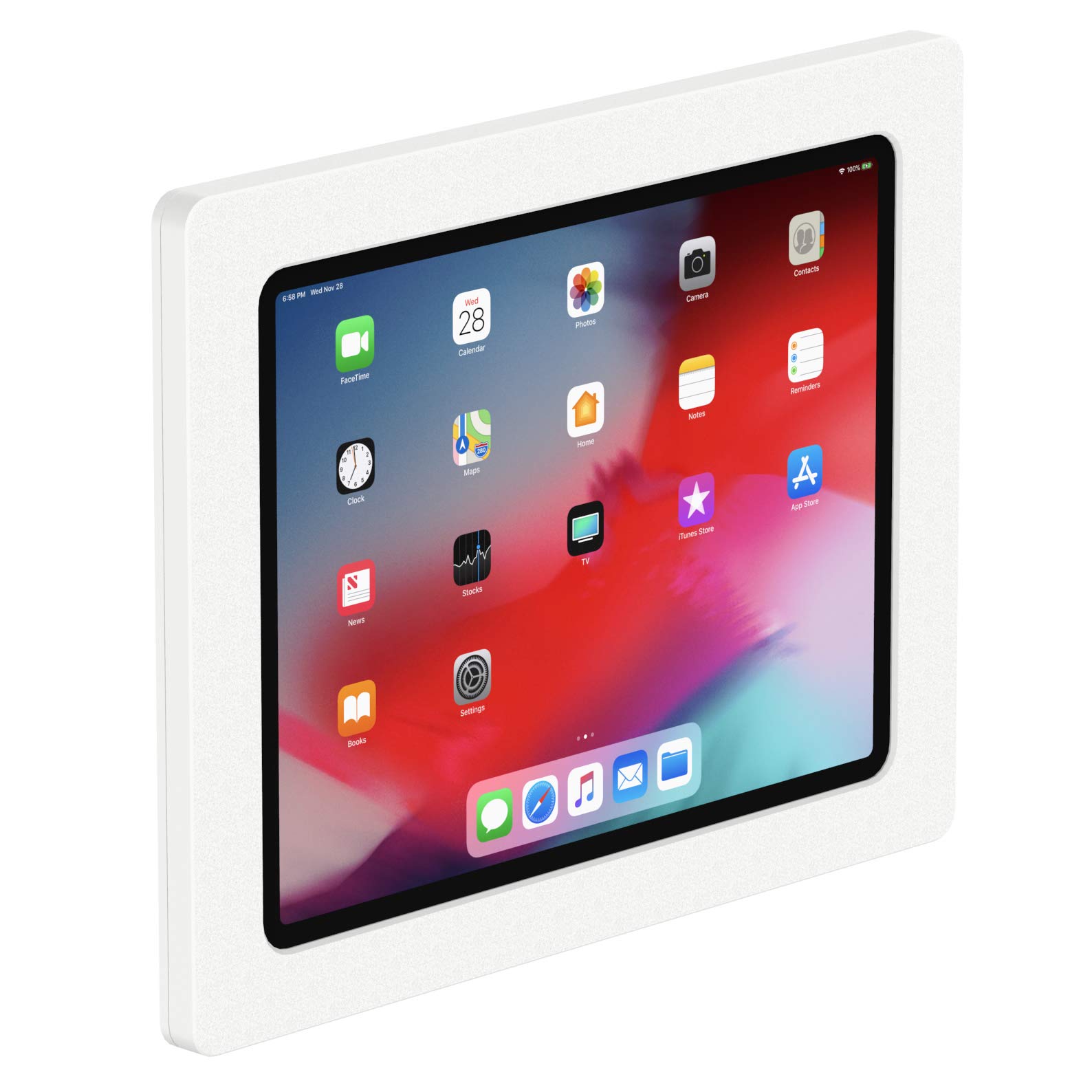 VidaMount White Exposed Rear Camera VESA Mount Enclosure for iPad Pro 12.9