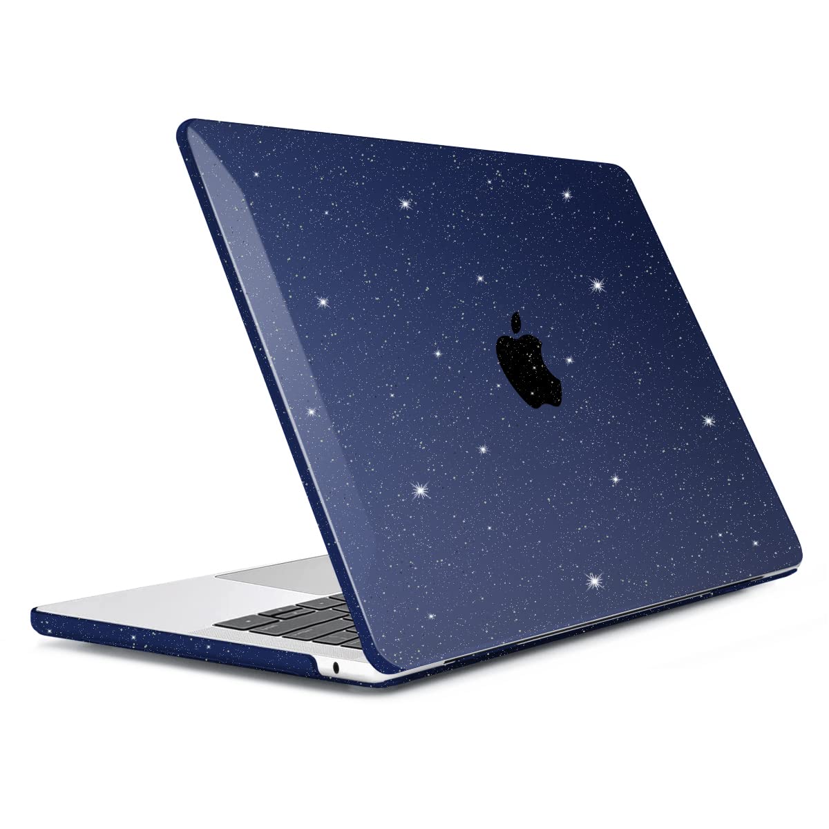 M2 2022 MacBook Air 13.6 inch Case A2681 - Glitter Hard Plastic Shell Cover with Keyboard Protector, Screen Protector & Webcam Cover | Compatible with Touch ID & Liquid Retina Display | Shiny Blue Protective Case for Work, School & Travel