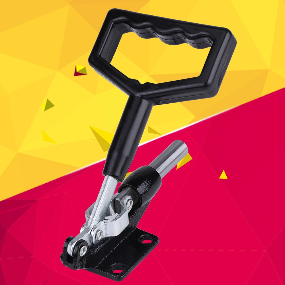 Heat Press Handle Fixture - Heavy Duty Black Carbon Steel Handle Putter with 386kg Clamping Force & 42mm Stroke (304 E Model) - Perfect for T-Shirt Printing, Sublimation, and Heat Transfer Projects