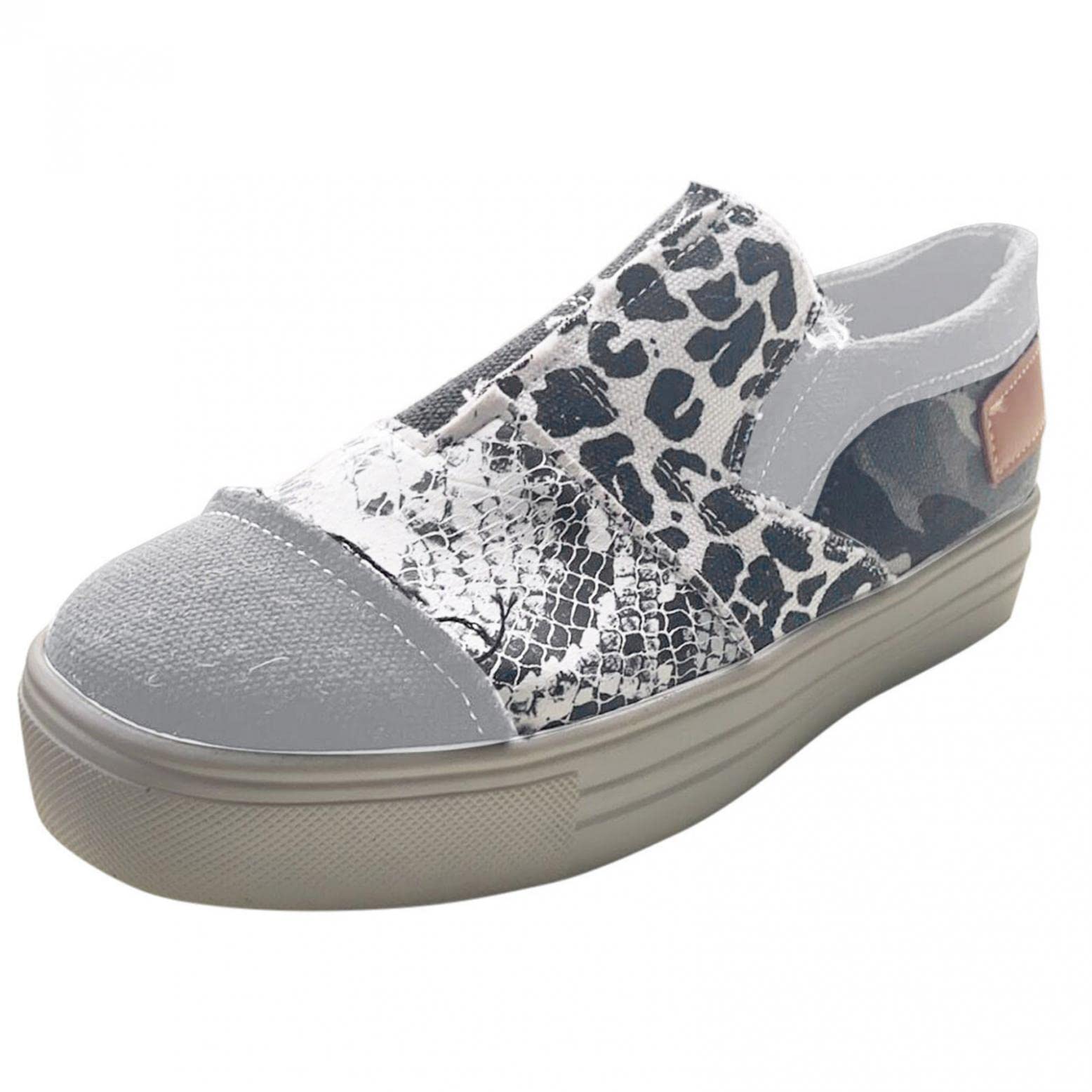 Comfortable Slip-On Women's Sneakers for Walking - Wide Width Canvas Platform Shoes, Fashionable Spring 2022 Casual Trainers | Perfect for Daily Wear, Workouts & Outdoor Activities