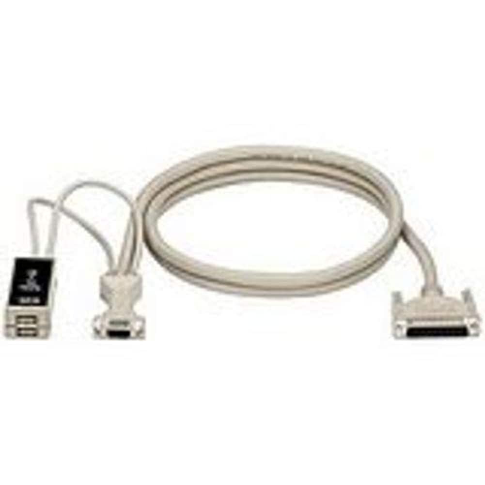 Black Box KVM Cable - DB-25 Male to USB & HD-15 VGA Female - 1 ft for Computer Server Control | Ideal for IT Professionals & Data Centers