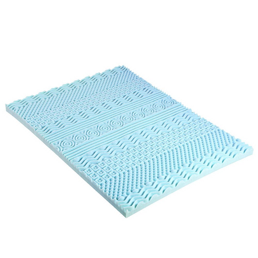 11-Zone Memory Foam Mattress Topper 8cm Queen Size - Pressure Relief & Back Support for Side, Back & Stomach Sleepers - Perfect for Bedroom, Guest Room & Dorm