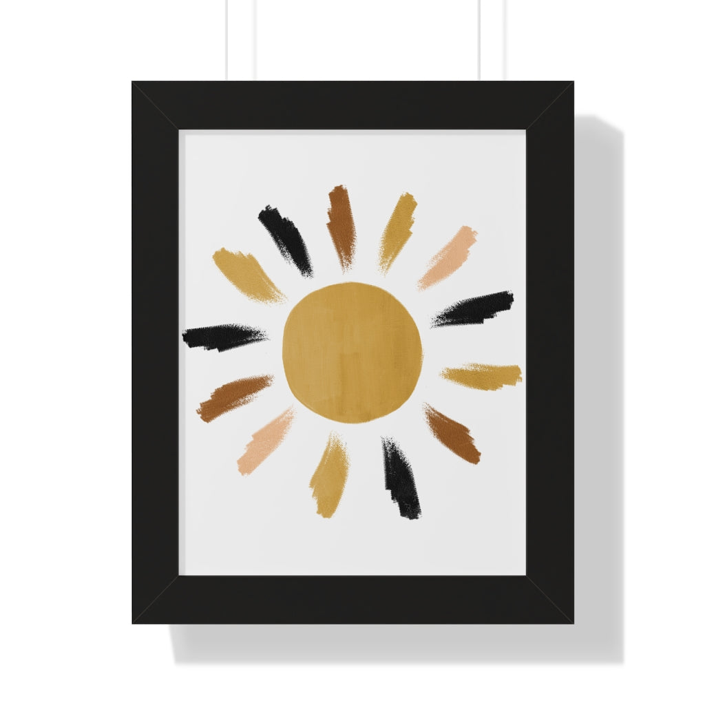 Modern Sunshine Framed Vertical Poster - Wall Art Decor for Living Room, Bedroom & Office - Perfect for Home & Office Decoration