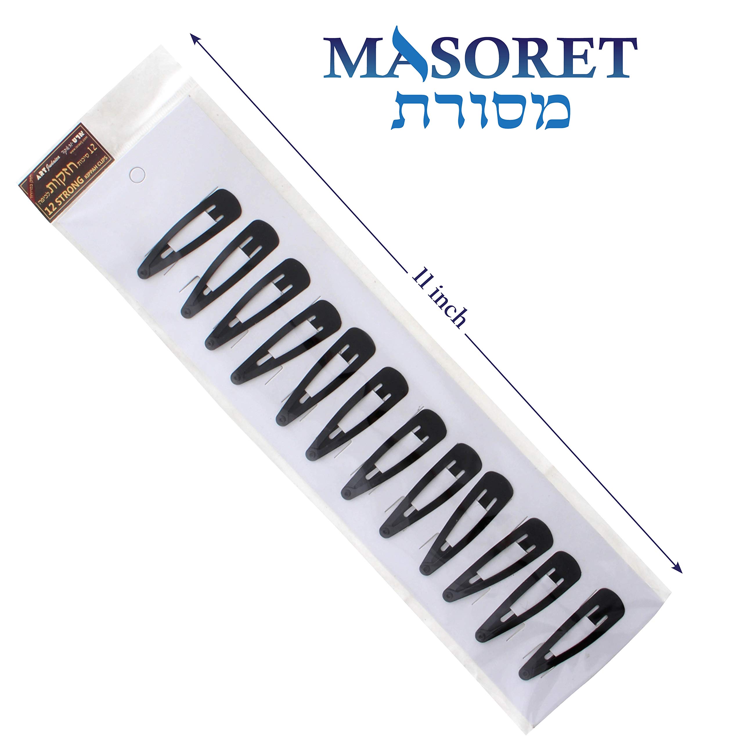 Black Metal Hair Clips for Kippah (144pcs) - Secure Yarmulke & Kipa for Jewish Worship
