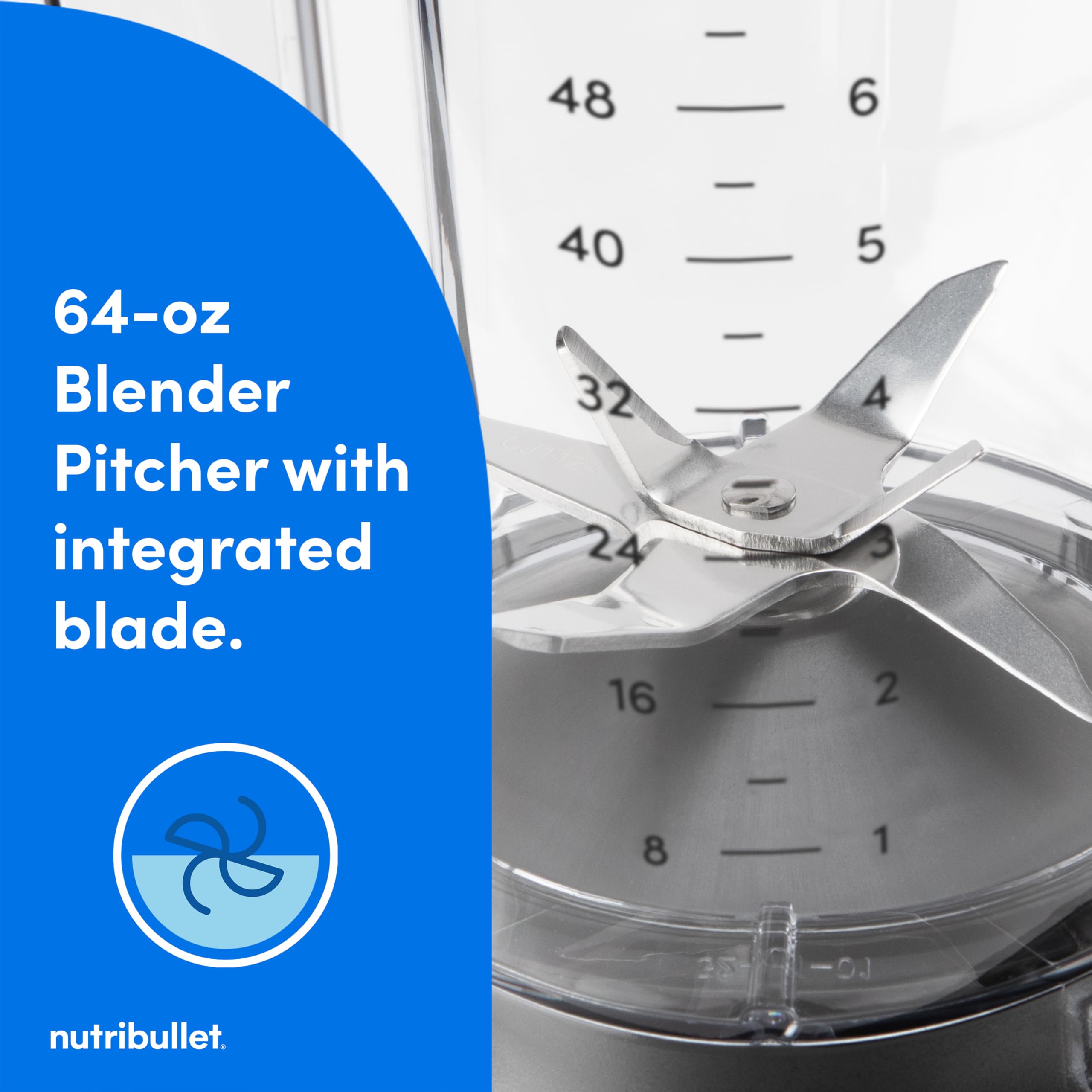 Nutribullet SmartSense Blender Combo - 1400W High-Power 5-Speed Blender in Gunmetal Gray for Smoothies, Juices & Meal Prep - Perfect for Kitchens, Offices & Healthy Lifestyles