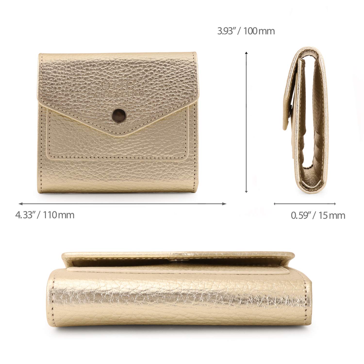 Premium Genuine Leather RFID Blocking Envelope Wallet for Men & Women - Slim & Secure Card Holder for Everyday Use, Travel & Business