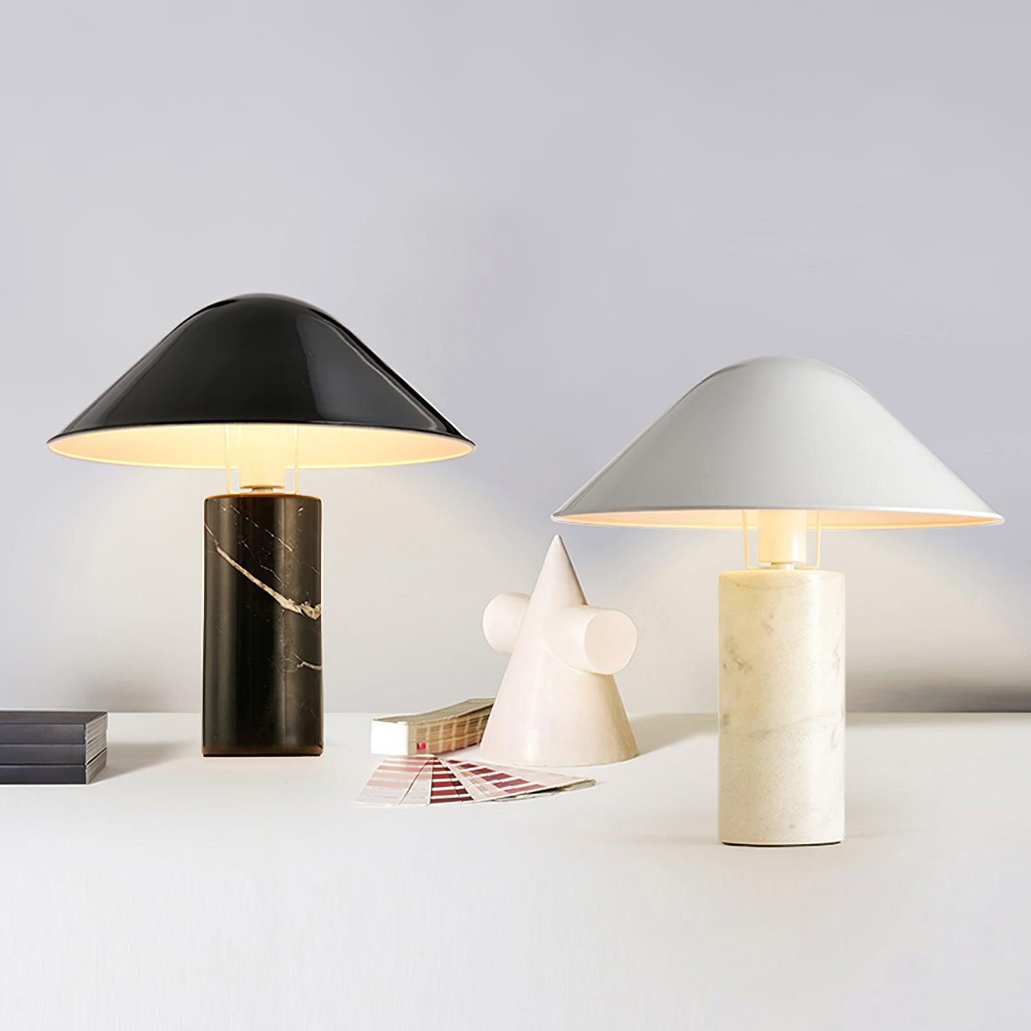 Elegant Adelaide Marble Table Lamp - Modern Home & Office Decor, Perfect for Bedroom, Living Room, and Study Desk Lighting