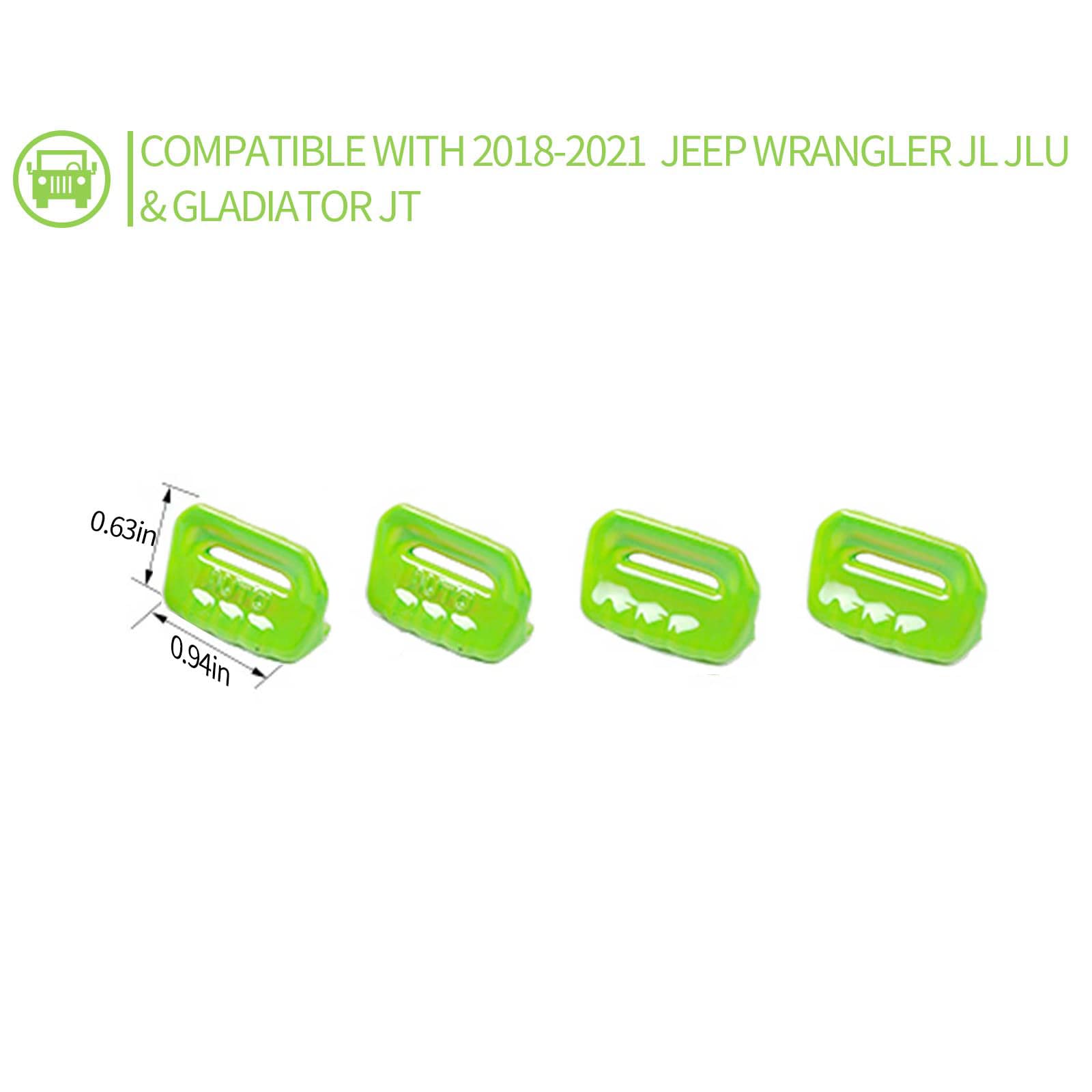 Jeep Wrangler JL JLU & Gladiator JT Window Switch Button Cover Trim (2018-2025) - Green Interior Accessories for Enhanced Protection & Style | Perfect for Off-Road Adventures & Daily Driving