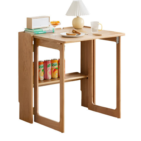27.6×24.8×29.9 inch / 70×63×76 cm / natural wood color / folding dining table